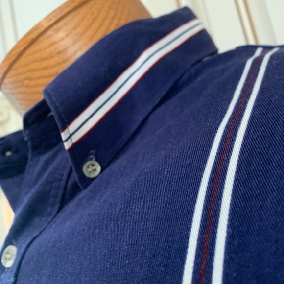 Vintage WRANGLER Striped Blue/Red Button Up Shirt - Picture 5 of 9